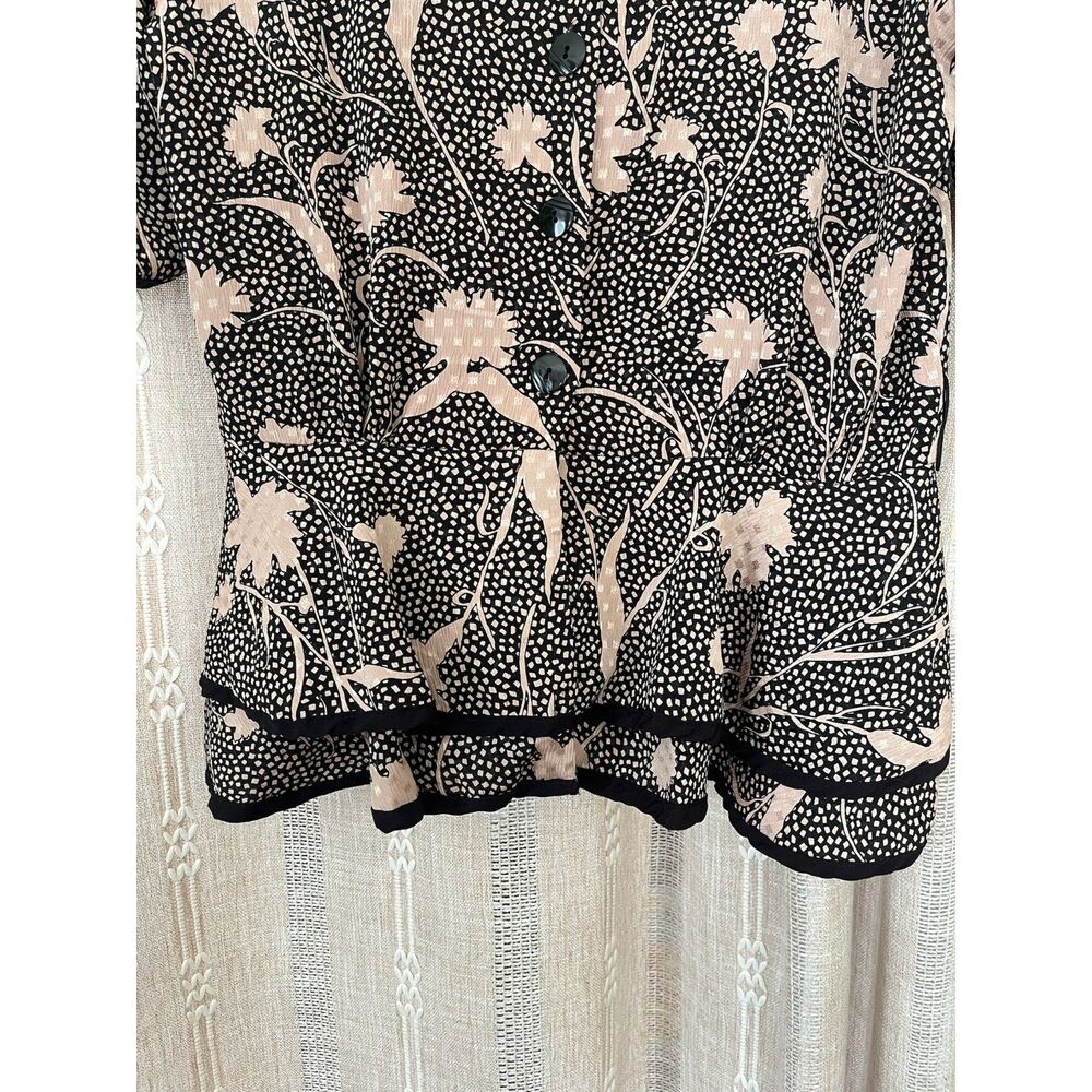 Orlean de Paris Vintage Peplum Blouse - Picture 4 of 6